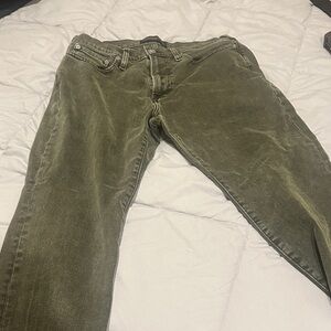 Abercrombie & Fitch Men's Olive Green Signature Stretch Athletic 31W 32L